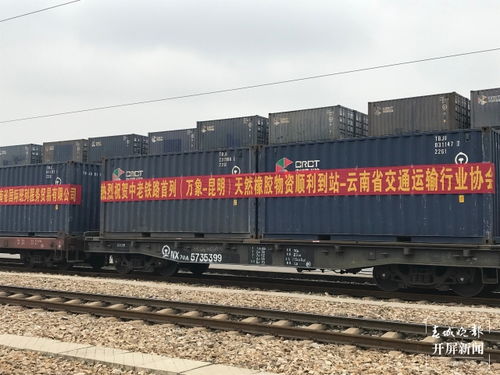 跨越1035公里,中老铁路首列货运列车抵达昆明